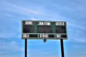 A scoreboard to keep people being competitive