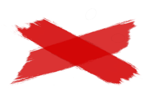 A image of a red x to help symbolize removing negative content